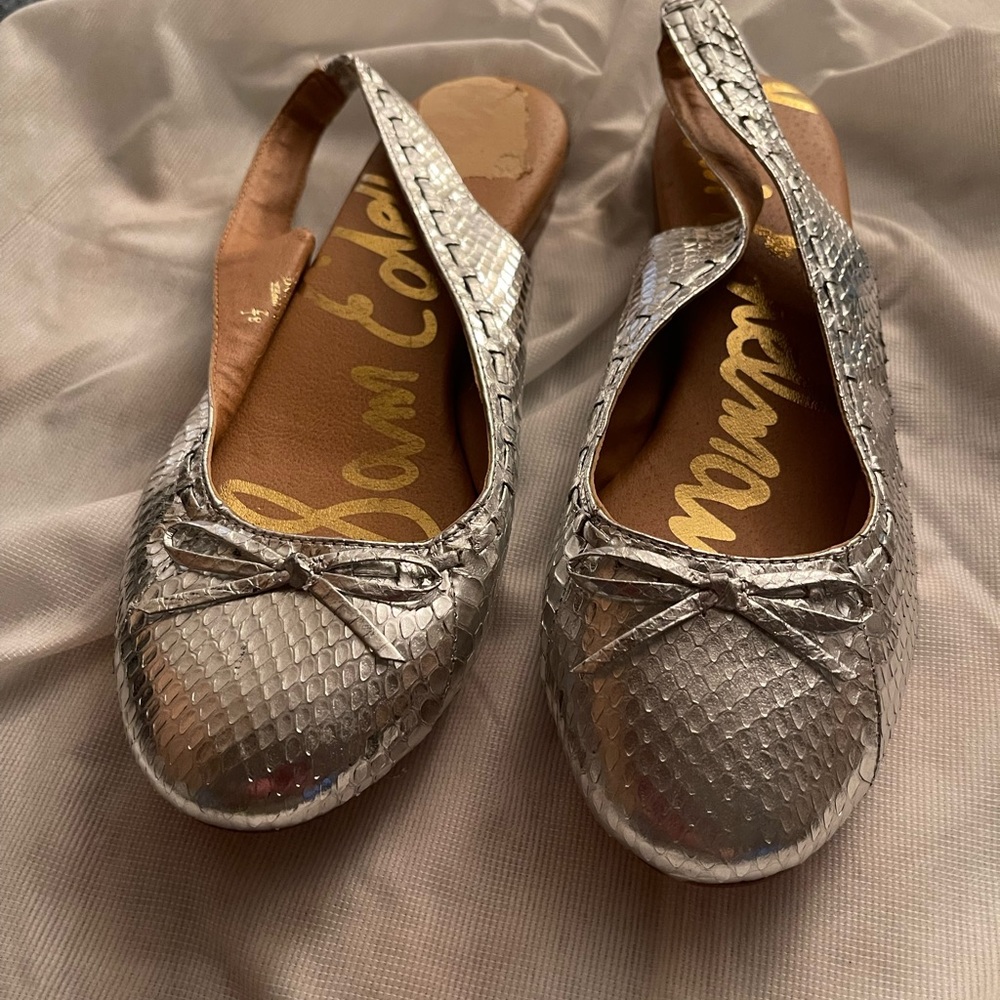 Sam Edelman Silver ballet shoes